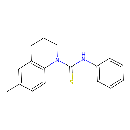 6-methyl-N-phenyl-3,4-dihydro-2H-quinoline-1-carbothioamide structure