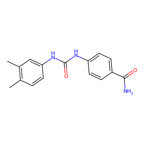 4-[(3,4-Dimethylphenyl)carbamoylamino]benzamide structure