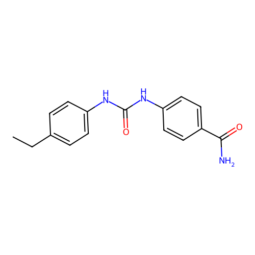 4-[(4-Ethylphenyl)carbamoylamino]benzamide structure