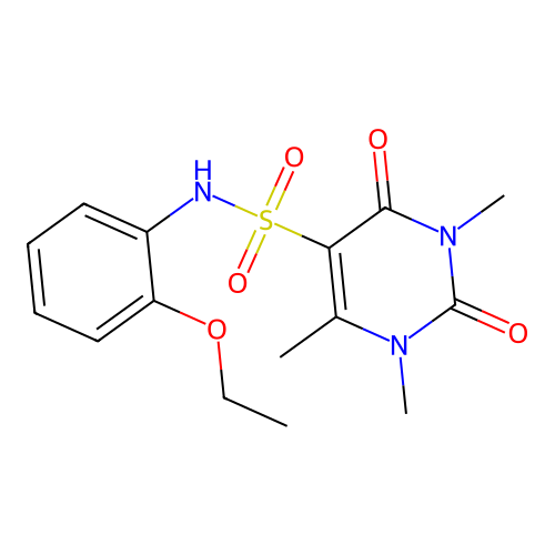 N-(2-ethoxyphenyl)-1,3,4-trimethyl-2,6-dioxopyrimidine-5-sulfonamide structure
