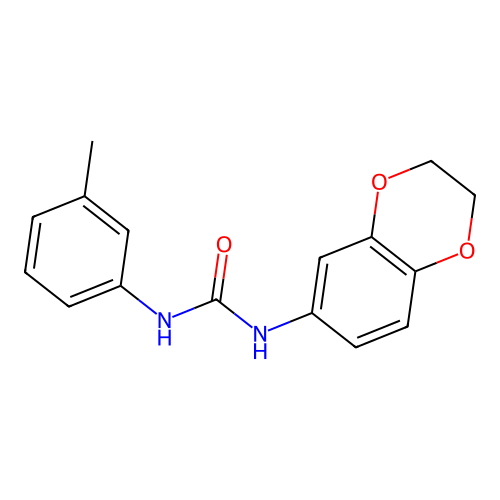 1-(2,3-Dihydro-1,4-benzodioxin-6-yl)-3-(3-methylphenyl)urea structure