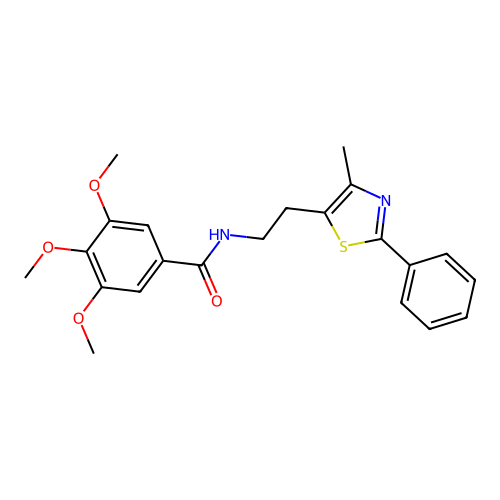3,4,5-trimethoxy-N-[2-(4-methyl-2-phenyl-1,3-thiazol-5-yl)ethyl]benzamide structure