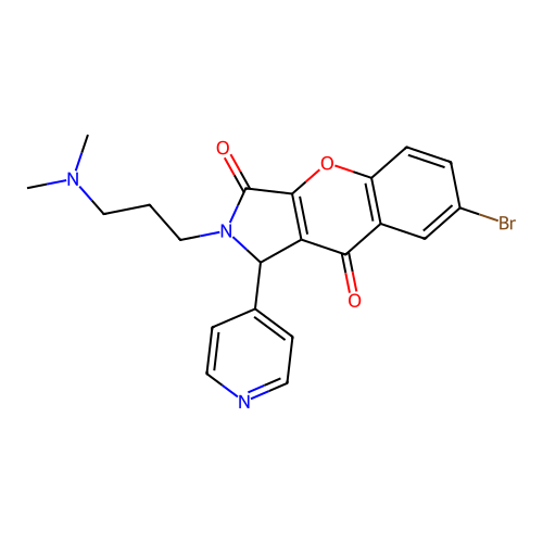 7-bromo-2-(3-(dimethylamino)propyl)-1-(pyridin-4-yl)-1,2-dihydrochromeno[2,3-c]pyrrole-3,9-dione structure