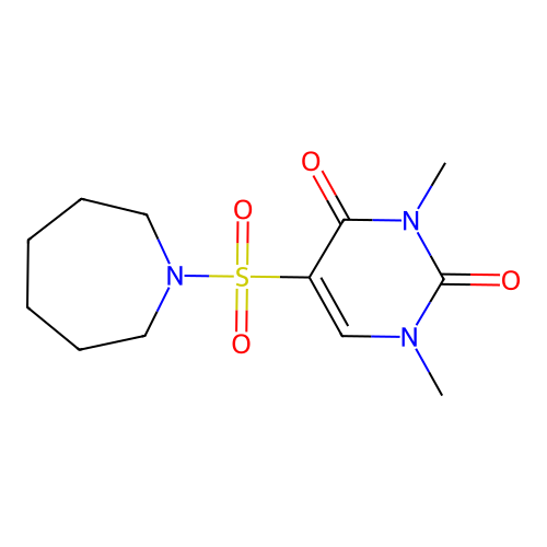 5-(Azepan-1-ylsulfonyl)-1,3-dimethylpyrimidine-2,4-dione structure