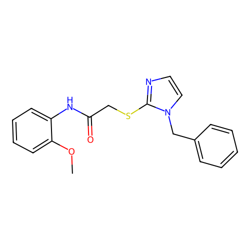 2-((1-benzyl-1H-imidazol-2-yl)thio)-N-(2-methoxyphenyl)acetamide structure