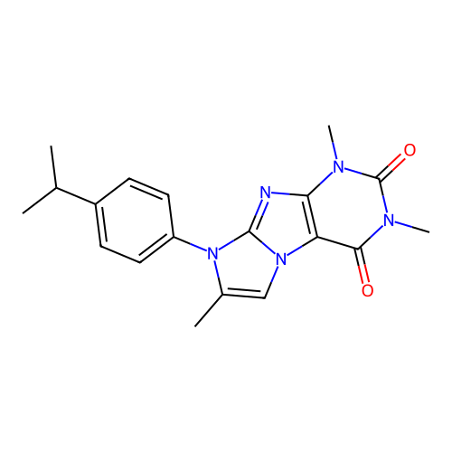 2,4,7-Trimethyl-6-(4-propan-2-ylphenyl)purino[7,8-a]imidazole-1,3-dione structure