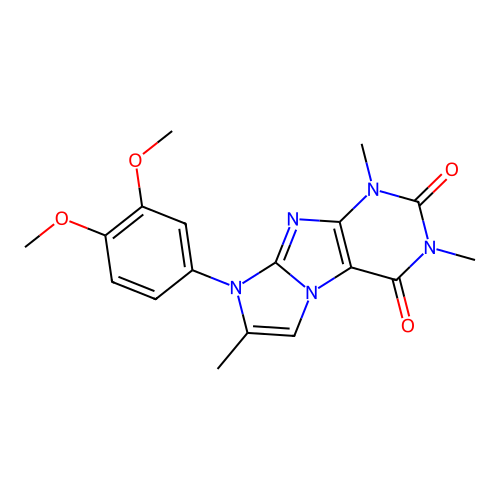 6-(3,4-Dimethoxyphenyl)-2,4,7-trimethylpurino[7,8-a]imidazole-1,3-dione structure