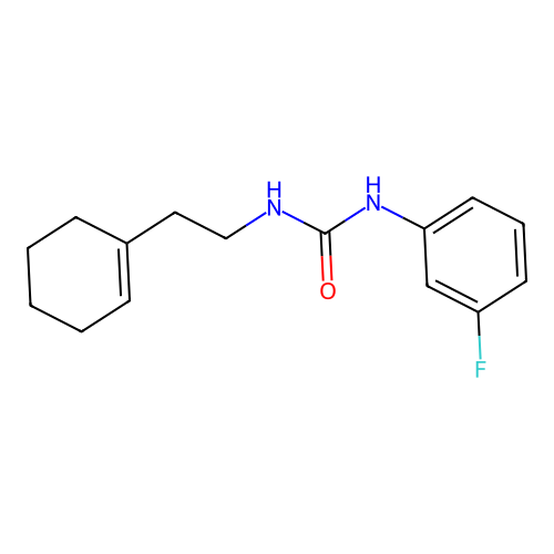 1-[2-(Cyclohexen-1-yl)ethyl]-3-(3-fluorophenyl)urea structure