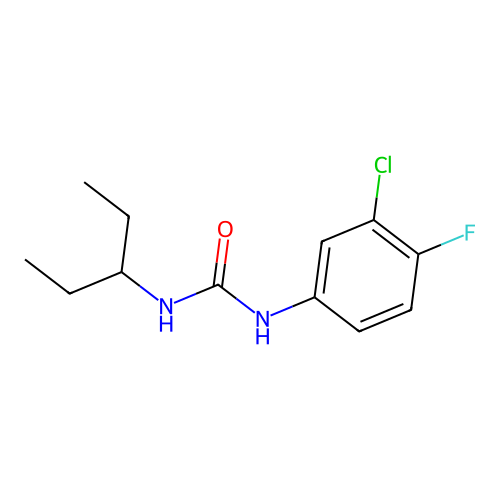1-(3-Chloro-4-fluorophenyl)-3-pentan-3-ylurea structure