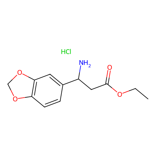 3-Amino-3-benzo[1,3]dioxol-5-yl-propionic acidethyl ester hydrochloride structure