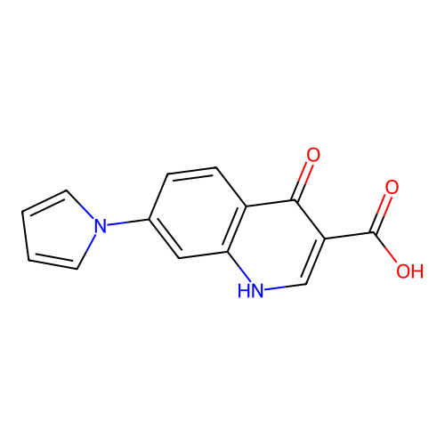 4-oxo-7-(1H-pyrrol-1-yl)-1,4-dihydroquinoline-3-carboxylic acid structure