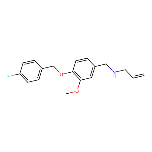 4-[(4-Fluorophenyl)methoxy]-3-methoxy-N-2-propen-1-ylbenzenemethanamine structure