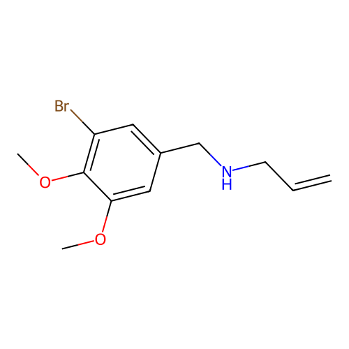 N-allyl-N-(3-bromo-4,5-dimethoxybenzyl)amine structure
