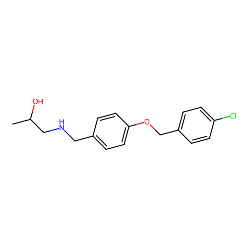 1-({4-[(4-Chlorobenzyl)oxy]benzyl}amino)propan-2-ol structure