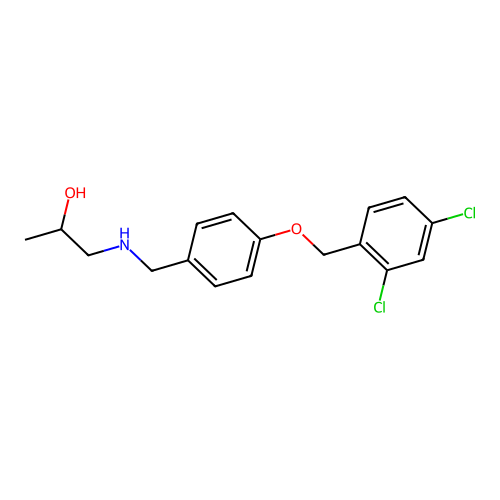 1-({4-[(2,4-Dichlorobenzyl)oxy]benzyl}amino)propan-2-ol structure