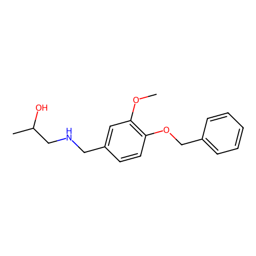 1-{[4-(Benzyloxy)-3-methoxybenzyl]amino}propan-2-ol structure