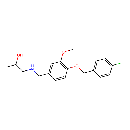 1-({4-[(4-Chlorobenzyl)oxy]-3-methoxybenzyl}amino)-2-propanol structure