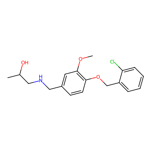 1-({4-[(2-Chlorobenzyl)oxy]-3-methoxybenzyl}amino)-2-propanol structure