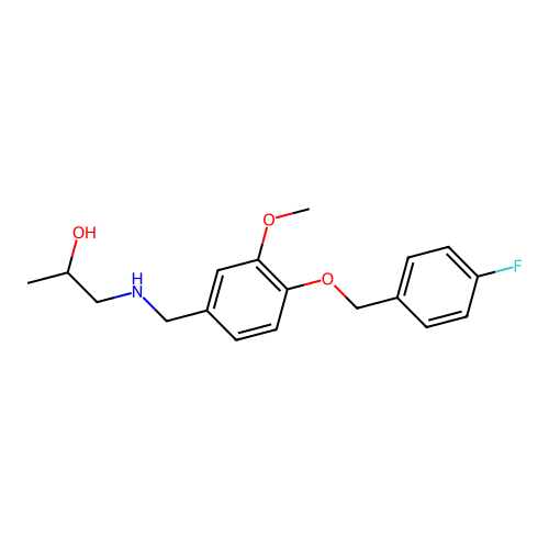 1-({4-[(4-Fluorobenzyl)oxy]-3-methoxybenzyl}amino)-2-propanol structure