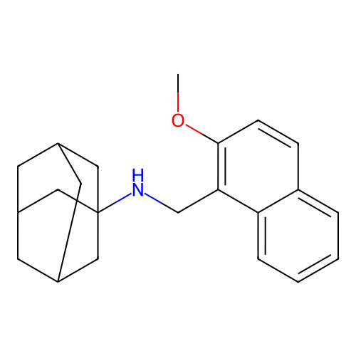 N-[(2-methoxynaphthalen-1-yl)methyl]adamantan-1-amine structure