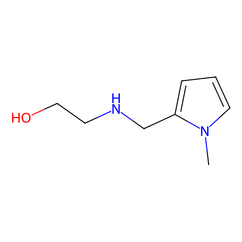 2-[(1-Methylpyrrol-2-yl)methylamino]ethanol structure