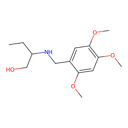2-[(2,4,5-Trimethoxybenzyl)amino]butan-1-ol structure