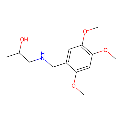 1-((2,4,5-Trimethoxybenzyl)amino)propan-2-ol structure