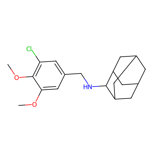 N-(2-adamantyl)-N-(3-chloro-4,5-dimethoxybenzyl)amine structure