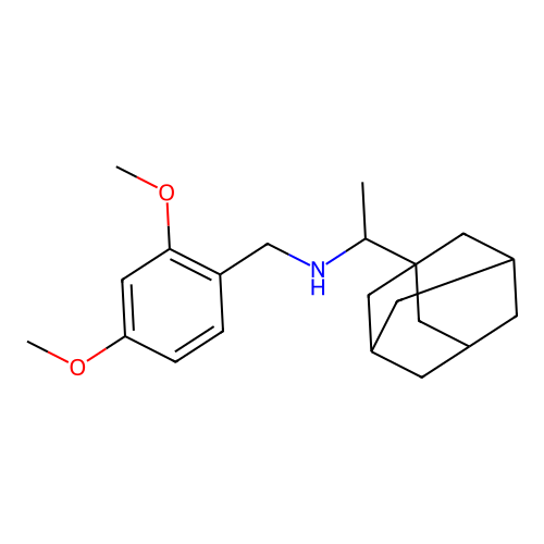 (1-Adamantan-1-yl-ethyl)-(2,4-dimethoxy-benzyl)-amine structure