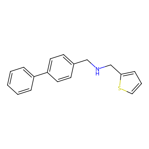 1-(4-phenylphenyl)-N-(thiophen-2-ylmethyl)methanamine structure