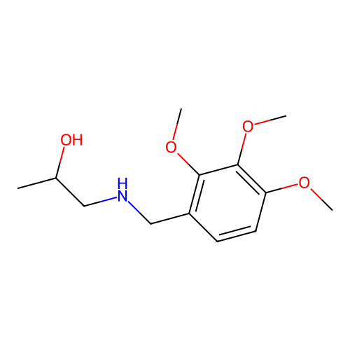 1-((2,3,4-Trimethoxybenzyl)amino)propan-2-ol structure