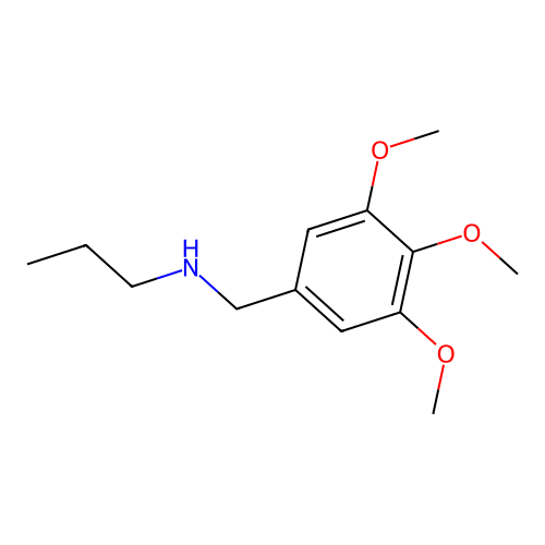N-[(3,4,5-trimethoxyphenyl)methyl]propan-1-amine structure