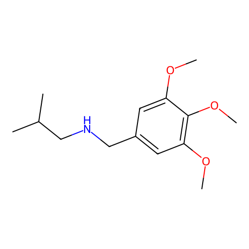 (2-Methylpropyl)[(3,4,5-trimethoxyphenyl)methyl]amine structure