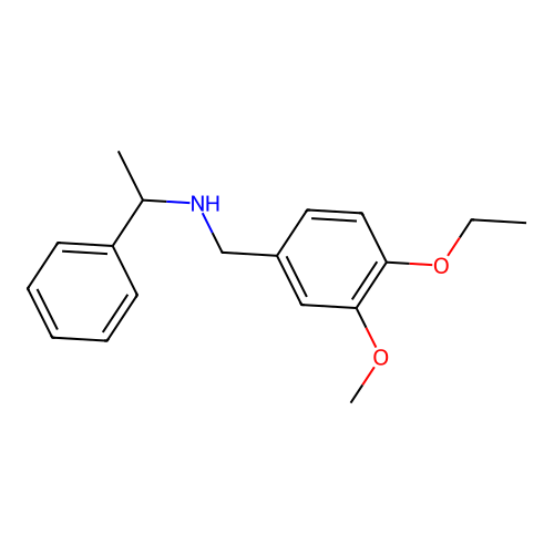 N-(4-ethoxy-3-methoxybenzyl)-1-phenylethanamine structure