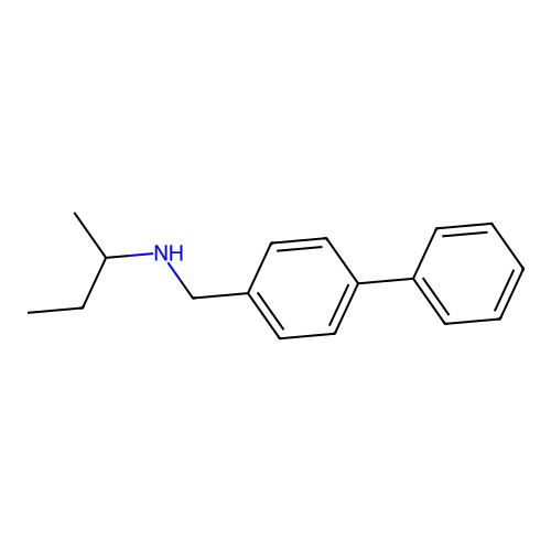 N-[(4-phenylphenyl)methyl]butan-2-amine structure