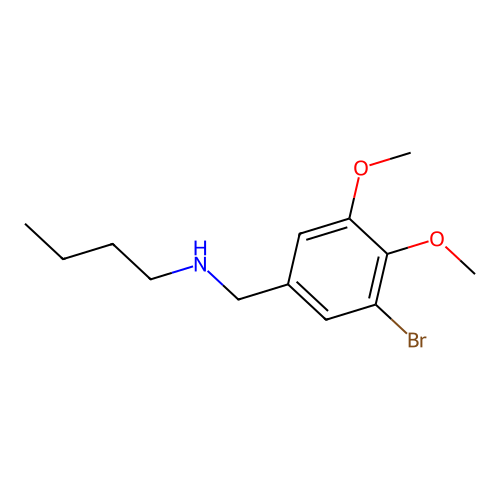 N-(3-bromo-4,5-dimethoxybenzyl)-N-butylamine structure