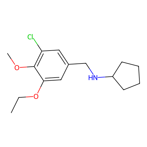 N-(3-chloro-5-ethoxy-4-methoxybenzyl)cyclopentanamine structure