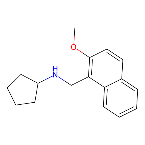 N-[(2-methoxynaphthalen-1-yl)methyl]cyclopentanamine structure