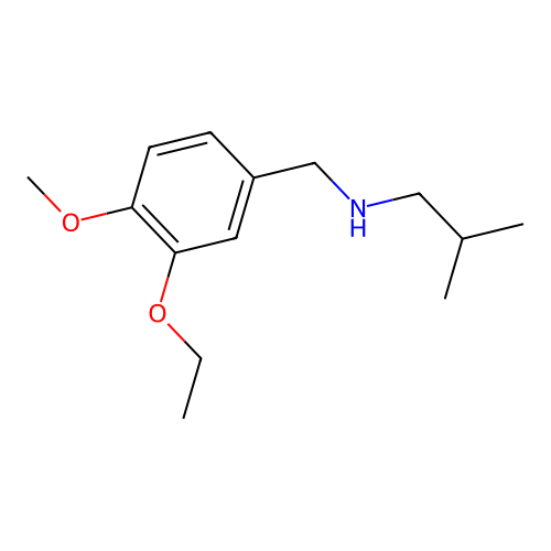 N-[(3-ethoxy-4-methoxyphenyl)methyl]-2-methylpropan-1-amine structure