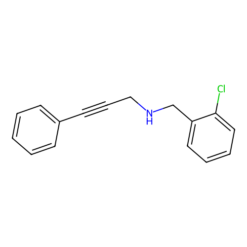 N-(2-chlorobenzyl)-3-phenylprop-2-yn-1-amine structure