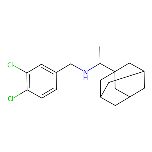 (1-Adamantan-1-yl-ethyl)-(3,4-dichloro-benzyl)-amine structure