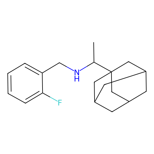 1-(1-adamantyl)-N-[(2-fluorophenyl)methyl]ethanamine structure