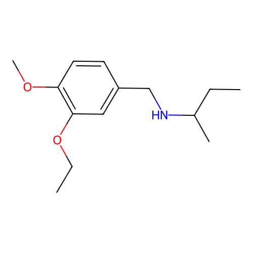N-(3-Ethoxy-4-methoxybenzyl)butan-2-amine structure