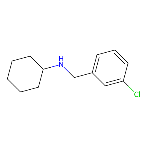 N-[(3-chlorophenyl)methyl]cyclohexanamine structure