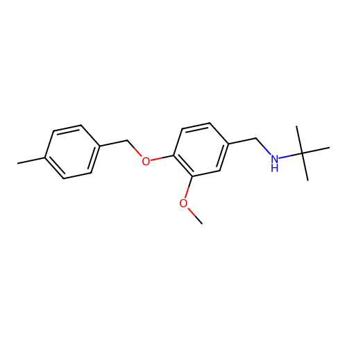N-(tert-butyl)-N-{3-methoxy-4-[(4-methylbenzyl)oxy]benzyl}amine structure