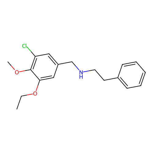 N-[(3-chloro-5-ethoxy-4-methoxyphenyl)methyl]-2-phenylethanamine structure