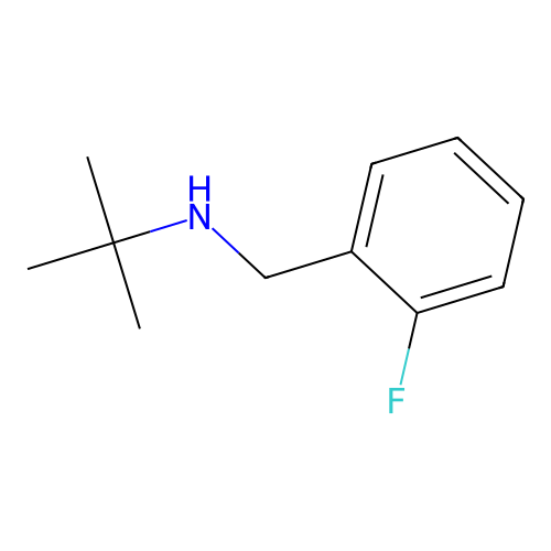 N-(2-fluorobenzyl)-2-methylpropan-2-amine structure