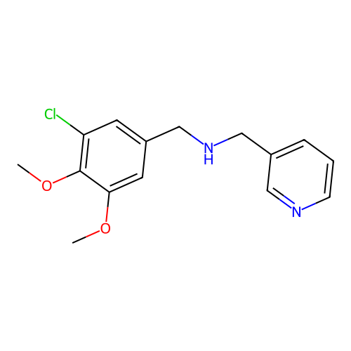 N-[(3-chloro-4,5-dimethoxyphenyl)methyl]-1-pyridin-3-ylmethanamine structure