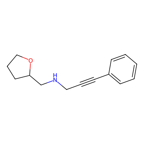(3-Phenyl-2-propyn-1-YL)(tetrahydro-2-furanylmethyl)amine structure