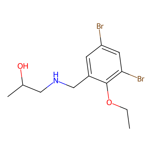 1-((3,5-Dibromo-2-ethoxybenzyl)amino)propan-2-ol structure